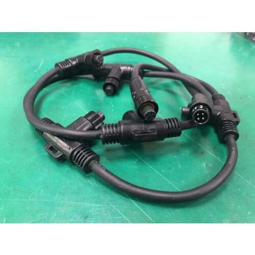 T type cable wire 1 drag 5 / 1 drag 1; female/male connector 4pin waterproof cable wire connector ;for 360 Degree Tube Light