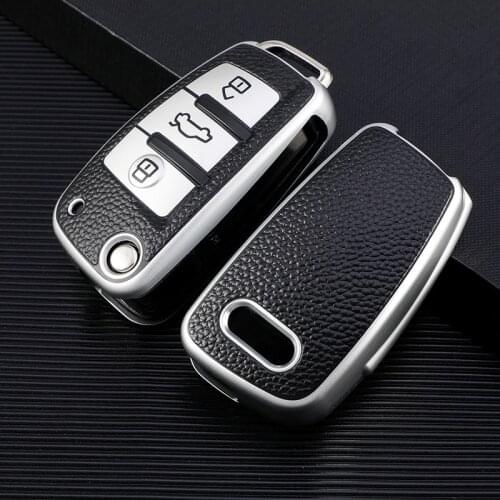 Tpu Car Key Case Shield Holder Cover For Audi C6 R8 A1 A3 Q3 A4 A5 Q5 A6 S6 A7 B6 B7 B8 8P 8V 8L TT RS 3 button Accessories
