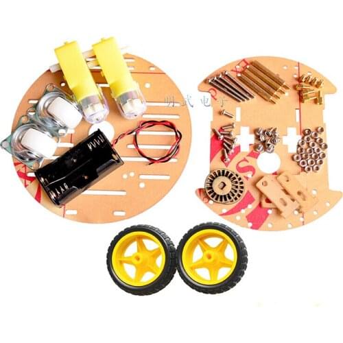 Smart car chassis 2wd / robot tracing strong magnetic motor car rt-4 / avoidance car with code disk for arduino