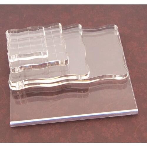 High Transparency Acrylic Block for DIY Transparent Seal Stamp Block for DIY Scrapbooking Clear Photo Album Decorative