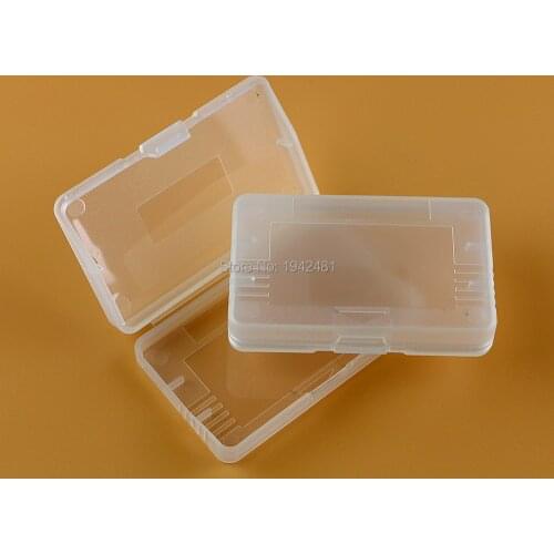 50pcs hard clear plastic cases for game boy Advance GBA SP GBM GBA Games Card Cartridge (box)