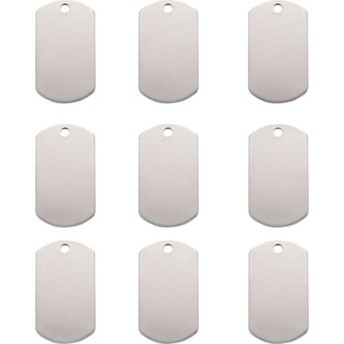 10Pcs Stainless Steel Rectangle Pendants Stamping Tag Pendants Charms For DIY Necklace Earring Dangle Handmade Jewelry Making