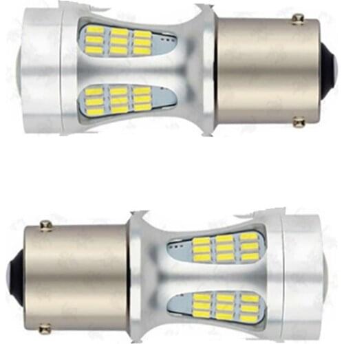 2pcs 1156 BA15S P21W Led Light 51 SMD 3014 Car LED Lights Wedge Turn Signal Brake Lights Bulb 12V White