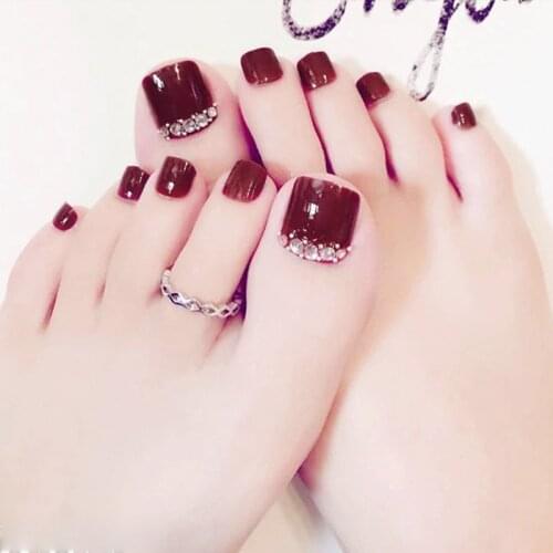 Hort False Toenails Full Cover Press On Toenails Fake Toenails Artificial Feet Beauty Artificial False Nails For Women Girls