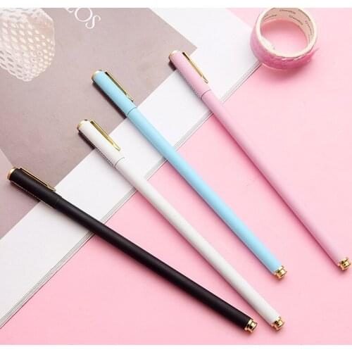 40 piece/pack Candy Color Slender Rod Business Metal Ballpoint Pen School Office Supply Gift Stationery