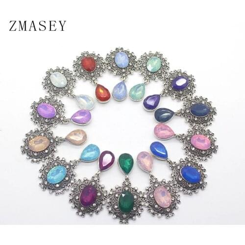 45*25MM 10Pcs Alloy Rhinestone Flat Brooch DIY Gorgeous Party Jewelry Wedding Holiday Wine Bottle Factory Wholesale