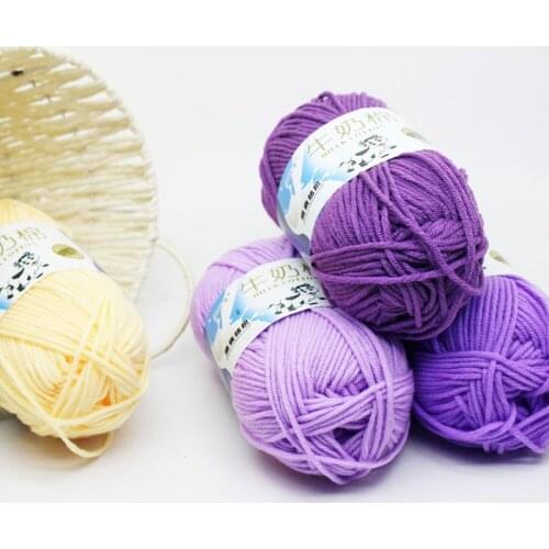 50g/Roll 10 Rolls 5 Strands Cotton Knitting Yarn Crochet Yarn Soft Warm Baby Milk Yarn For Knitting Sweater Scarf Hat 48 Colors