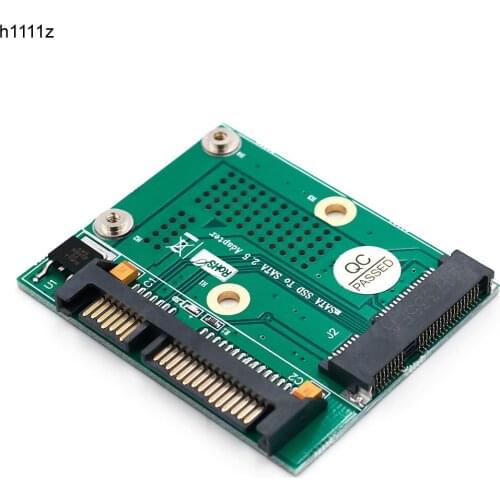 MSATA SSD to SATA 2.5" Adapter Converter Card Metal Extension Bracket 3.3V LED Computer Components for Full-Mini Half-Mini Card