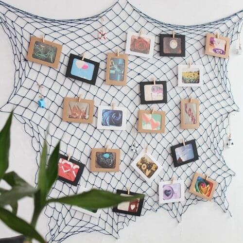 Fishnet photo wall home simple decoration paper photo frame combination photo wall clip student party dormitory decoration
