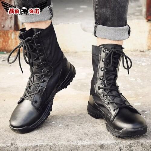Warwolf Assault Spring High-Top Combat Boots Mens Special Forces Tactics Desert Mountaineering Combat Military Training Boots