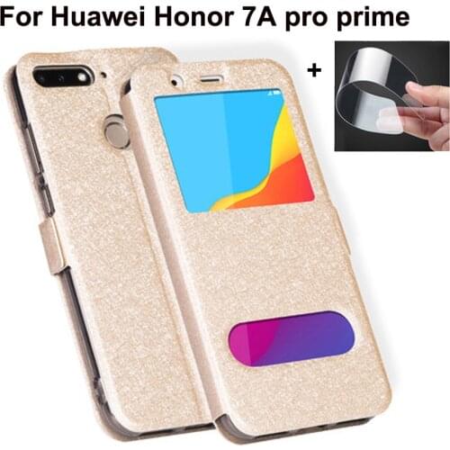 5.7" Open window cover For Huawei Honor 7A pro prime Case cover PU leather Cases Honor7A pro prime flip shell back cover