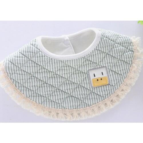 Baby Bib Fashion Tassel Stereo Round Bibs Burp Cloth Newborn Boys Girls Solid Saliva Towel Baby New Babador