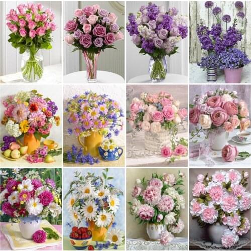 Evershine 5D DIY Diamond Painting Rose Full Square Round Diamond Embroidery Flower Rhinestones Pictures Wall Decoration