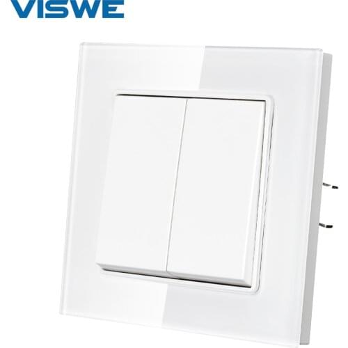 Push Button 2gang 1Way Switch socket,EU Standard Luxury Crystal Glass Panel,KeyBoard Swtich ,Key Pad Cross Switch