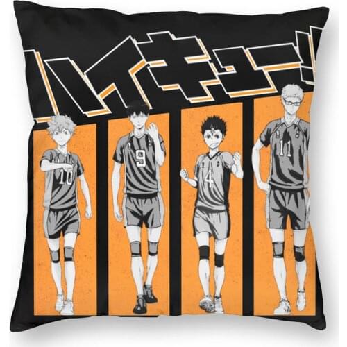 Haikyuu Pillow Case Home Decorative Kuroo Anime Bokuto Oya Shoyo Volleyball Cushions Throw Pillow for Home Double-sided Printing