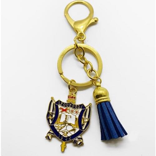 Hot Popular University Greek letter society SIGMA GAMMA RHO sorority jewelry shield pendant tassel key chain