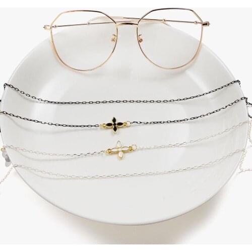 1PC Flowers Beaded Glasses Metal Chain Women Men Metal Sunglasses New Eyeglass Lanyard Hold Straps Eyewear Retainer Jewelry