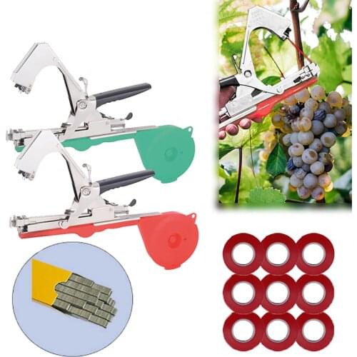 Tapener Plant Garden Tying Machine Set Hand Tying with Tape Set for Binding Branch Vegetable Grape Tomato Cucumber Pepper Flower