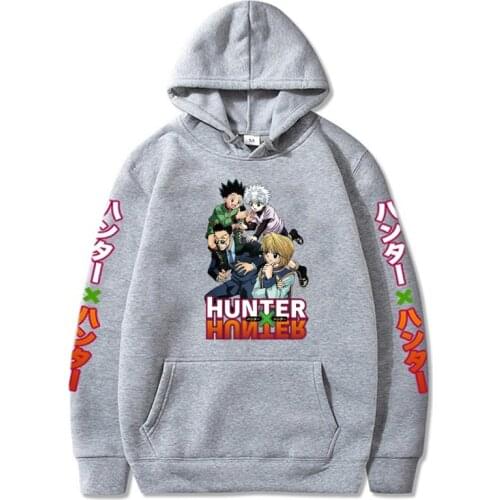 2020 Anime Hunter X Hunter Print Harajuku Casual Oversize Pullover Hoodie