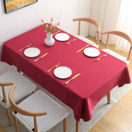 QI RUO GU Linen Tablecloths On The Table