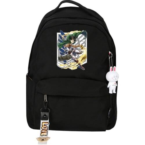 Attack on Titan Backpack Waterproof Students Schoolbag Men Women Nylon Cute Women for Teenage Girls School Mochila Rucksack