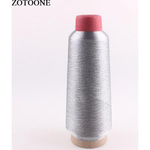 ZOTOONE Sliver Gary Embroidery DMC Polyester Threads Sewing Thread 3000M Computer Cross-stitch Line Textile Metallic Yarn Woven