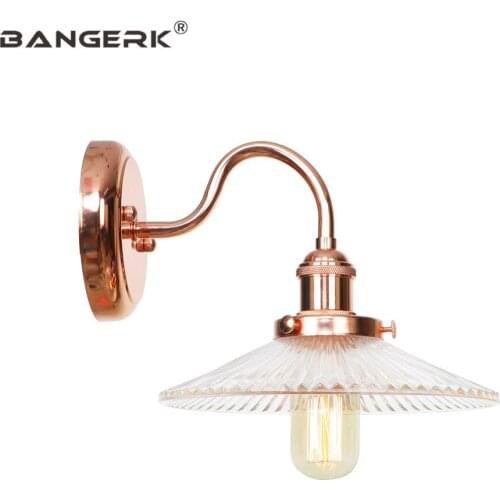 Nordic Design LED Wall Lamp Loft Decor Sconce Wall Lights Fixtures Modern Iron Glass Switch Bedside Wall Light Home Lighting