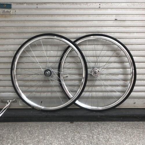 Fixie Bike Wheel Rim With Tires Sliver 20mm 700C Bicycle Wheelset Single Speed Vintage Fixed Gear Aluminum Alloy Accessories