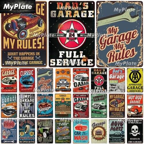 Garage Vintage Metal Sign Tin Sign Vintage Decoration Man Cave Plaque Home Wall Decor Bar Sign Home Decor Car Poster Custom