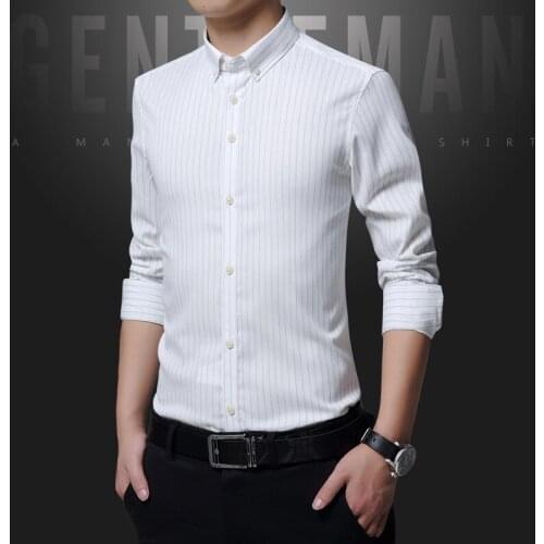 High Quality Male Social Shirt Autumn New Casual Mens Shirt Fashion Mens Dress Shirt Long-sleeved Plaid Shirts Asian Size 5XL