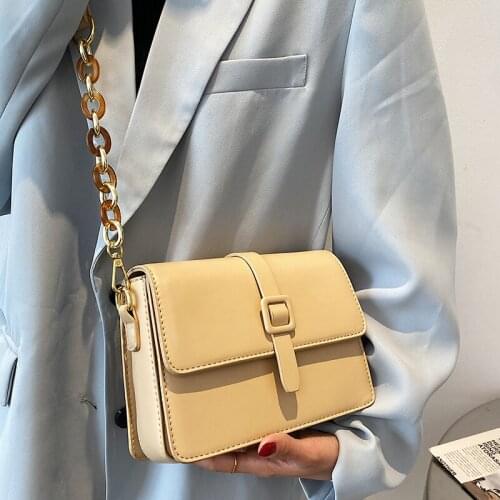 Casual Pu Leather Women Chain Shoulder Bag Designer Ladies Small Handbags High Quality Female Fashion Crossbody Bags for Women