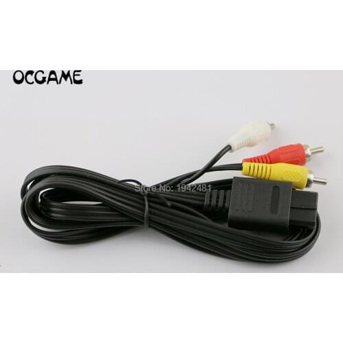 1PCS 180cm 6FT AV TV RCA Video Cord Cable For Game cube for SNES GameCube for N64 64