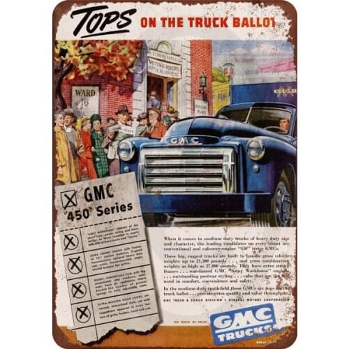 1948 GMC Trucks Vintage Look Reproduction Metal Sign