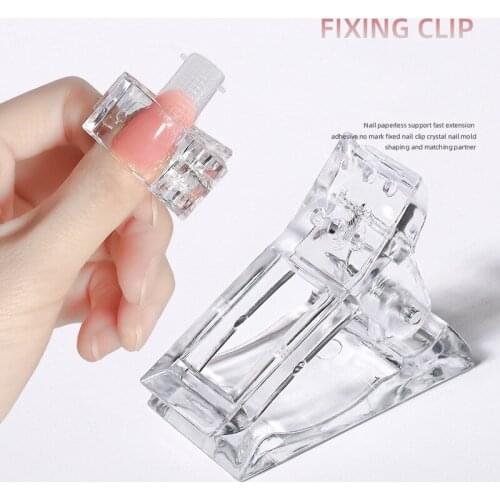 1/5Pc New Finger Tips Nail Clip Acrylic Polish False Nail Extension Fixing Mold Gel LED Disposable Sterile Nail Art Builder Tool