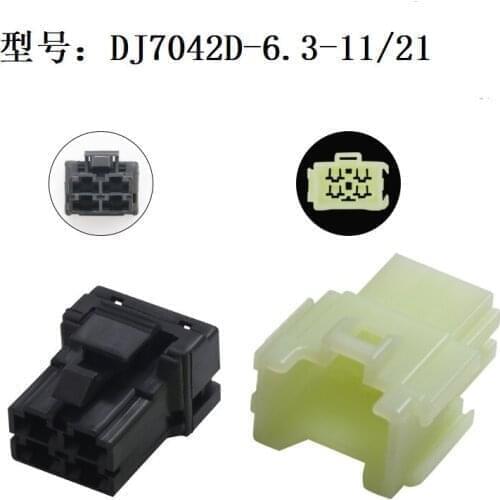 200 pcs/lot 4Pin Male and Female Car air conditioner warm air blower resistor plug connector For Iveco DJ7042D-6.3-11/21
