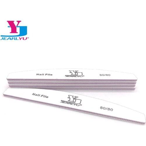 5Pcs 80/80 Nail Files Block Buffer Pedicure Manicure Gel Half-Moon Polisher Nail Polish Files Beauty Tools Professional Nail Art