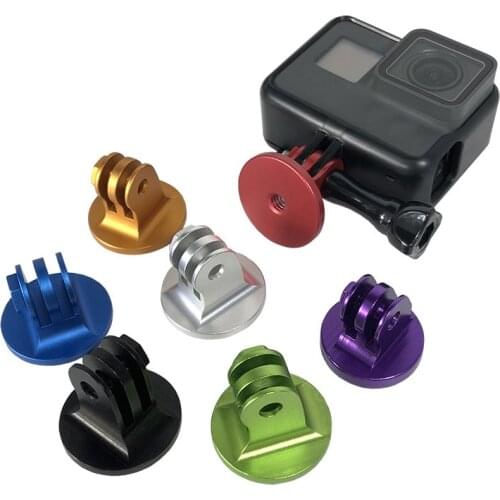 Tripod Mount Adapter CNC Aluminum Alloy Case Selfie stick Monopod Base for GoPro HERO 9 8 7 6 5 4 DJI SJCAM EKEN Yi Accessories