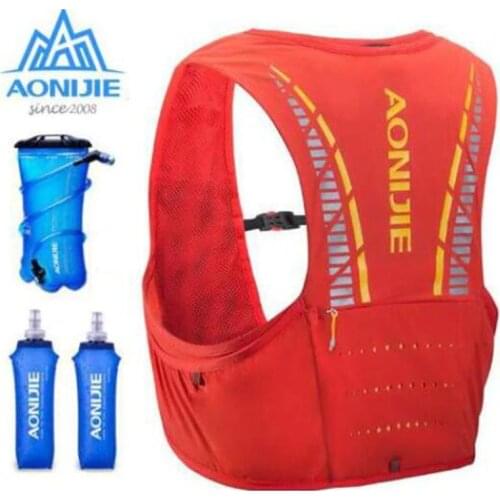 AONIJIE 5L Trail Running Hydration Vest Backpack Hiking Cycling Camping Marathon Rucksack Bag Water Bladder Running Race