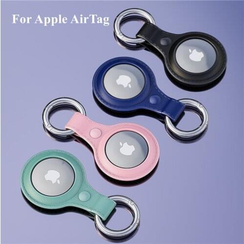 High quality Leather Case For Apple Airtag Protective Cover For Apple Locator Tracker Anti-lost Device Sleeve Airtag Accessories