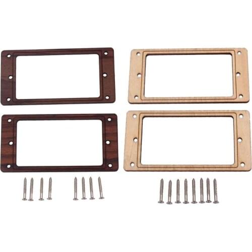 Wood Humbucker Pickup Mounting Ring Frame with Screws for LP Guitar Parts Accessories