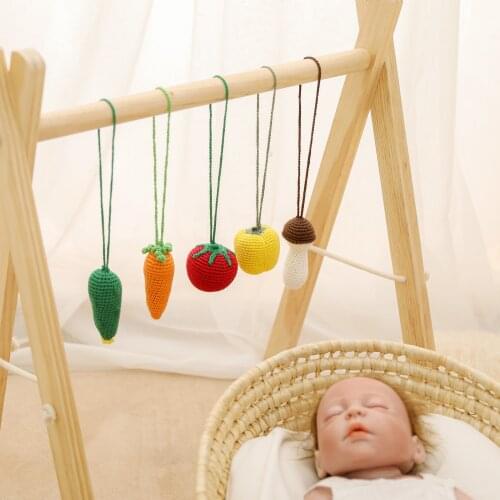 Baby Fitness Frame Play Gym Pendants Set Wood Baby Toys Infant Room Toy Baby Rattle Room Toddler Clothes Rack Gift