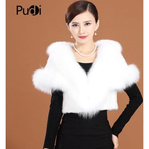 Women Real Mink Fur Pashmina Shawl Poncho Female Natural Fox Fur Warps Stoles Winter Tippet CK904