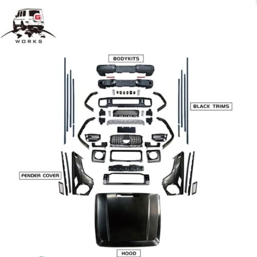 2019y Plastic material G class W463 G63 G500 G350 bumper fender lights UPGRADE to w464 W463A G63 old to new car body kits parts