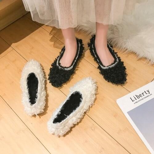 Fashion Suede Warm Cotton Shoes Flat Shoes Women Plush Thicker Shoes New Winter Outdoor Women Boots Flats Sapato Feminino W36-88