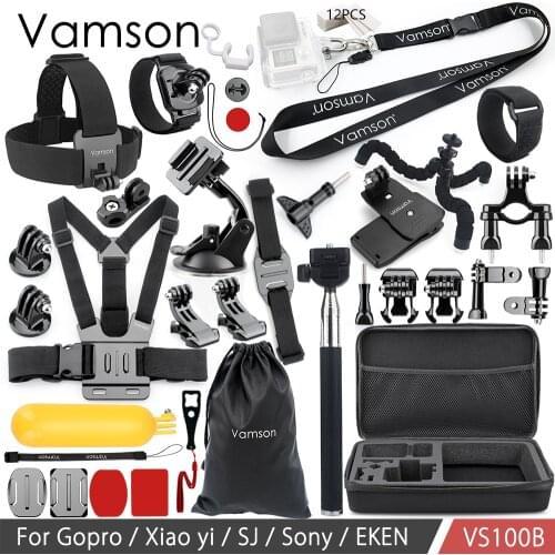 Vamson for Gopro hero 8 7 6 5 Accessories Set for SJCAM M10 for SJ5000 case EKEN SOOCOO for Xiaomi for yi 4k Action Camera VS100