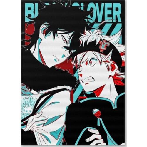 Wall Art Pictures Canvas Posters Black Clover Angry Fight Man Home Decoration Modular Painting HD Printed No Framed For Bedroom