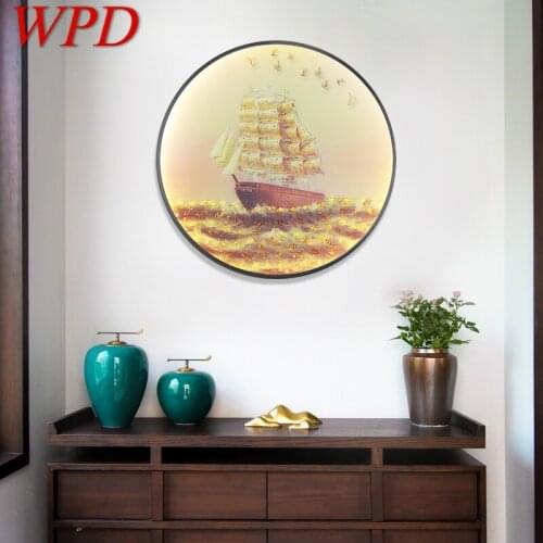 WPD Wall Light Modern Boat Fish Figure LED Sconces Round Lamp Creative For Home Bedroom