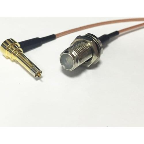 New Wireless Modem Wire F Female Jack Switch MS156 Right Angle Connector RG178 Cable 15CM 6" Wholesale Fast Ship