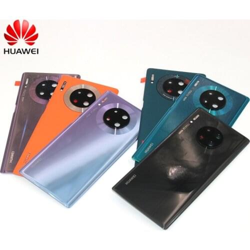 Original Huawei Mate 30 Pro Glass Battery Back Cover With Camera Lens Frame Rear Door Housing Case Replacement Part Mate30 Pro