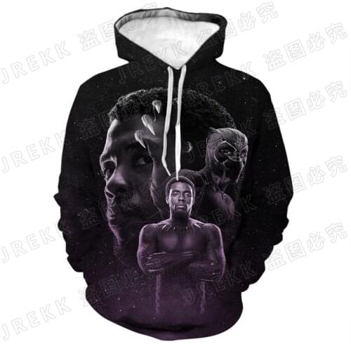 021 New Black Panther Hoodies Men Women Children 3D Print Streetwear Pullover Long Sleeve Boy Girl Kids Sweatshirts Jacket
